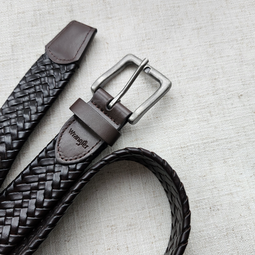 Wrangler Dark Brown Woven Leather Bag